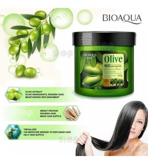 BIOAQUA Hair Care Product Olive Hair Keratin Mask 500g